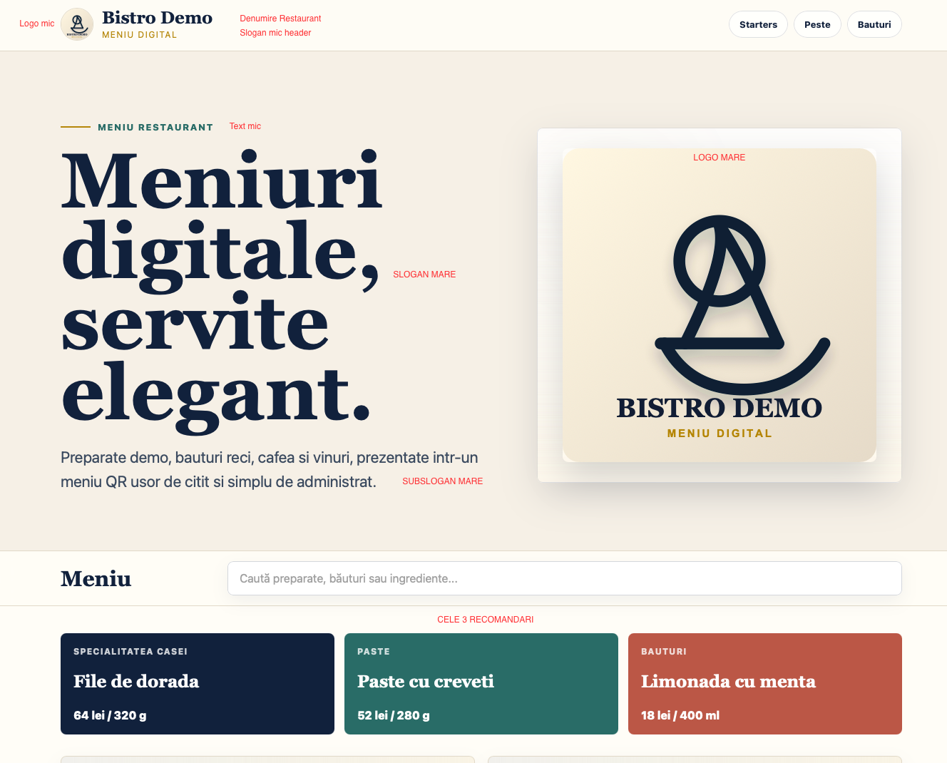 Explicatii campuri identitate meniu